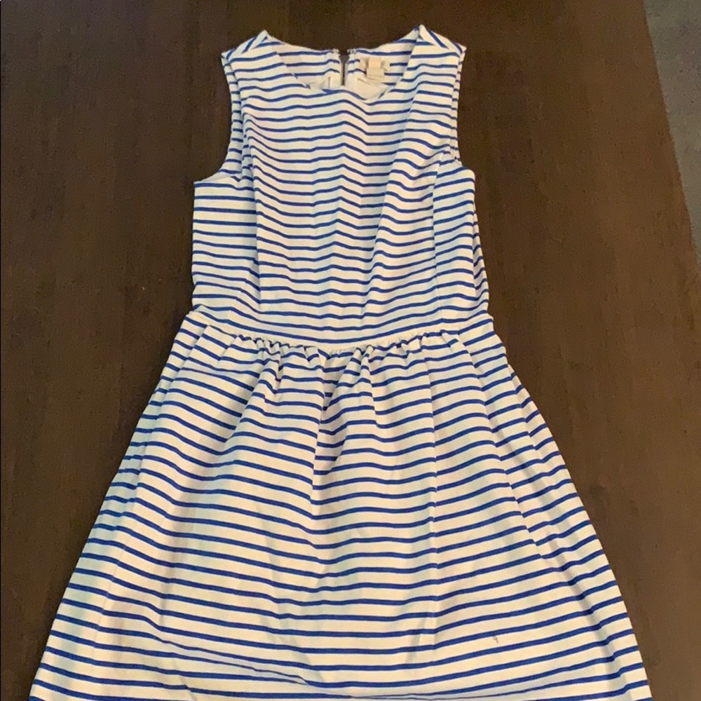 JCrew Blue/White Stripped Dress